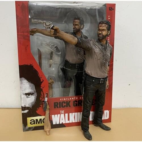 The Walking Dead Figure AMC Terror TV Series Sheriff Rick Grimes Action Figures Collectable Toys 25cm