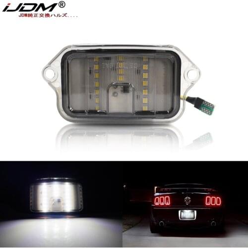 IJDM OEM-Fit Full LED License Plate Light Assembly For 2005-2009 Ford Mustang Gen5 Pre-LCI , Replace OEM Incandescent Lamps 12V