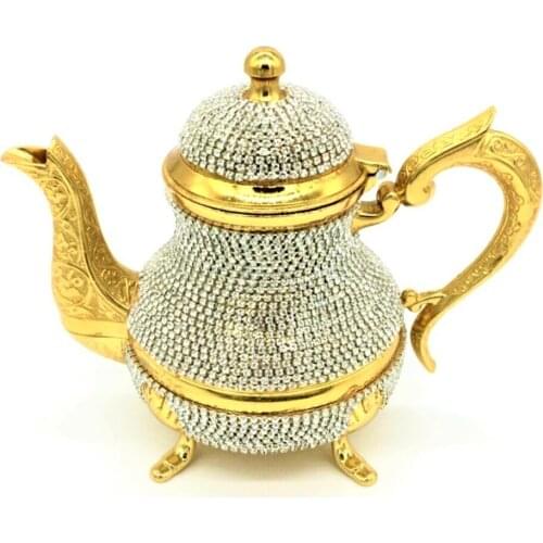Turkey authentic kitchen decor pattern GiftAlgel Gold Color Swarovski Stone Embroidered Tea Infuser FREE SHIPPING