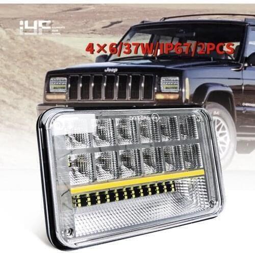 IP67 12v 24V 36v 4x6 Inch LED Headlight Hi/Low Beam for Truck Tractors ATVs Forklifts Motorcycles Kenworth Pickup