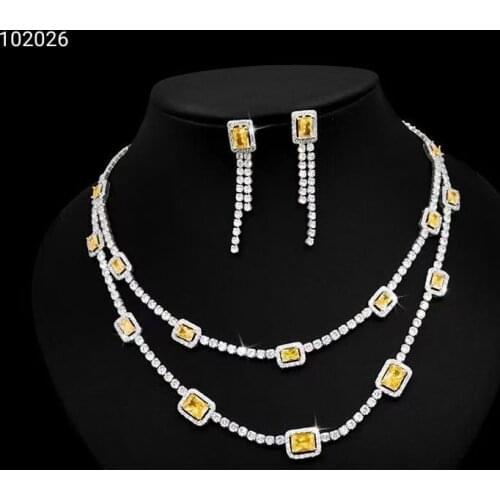 JaneKelly Luxury Big 2pcs Jewelry Set With Cubic Zirconia for Women Bridal Party Wedding Accessories Saudi Arabic Dubai