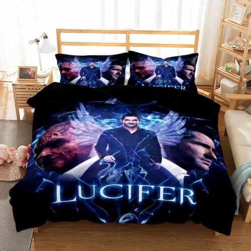 3D digital printing Lucifer series print Duvet Cover Set Bedding Set Full Queen Double Size Home Soft Comfoter Cover Kids