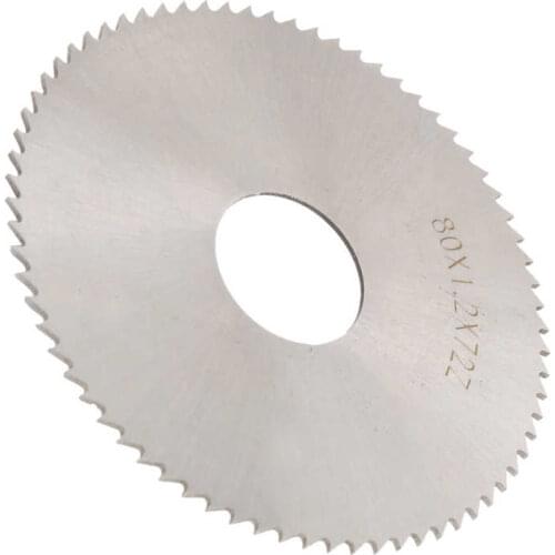 Circular Saw Blade 72 Tooth High Speed Steel Milling Insert Cutting Tools 80 x 1.2mm Saw Blade