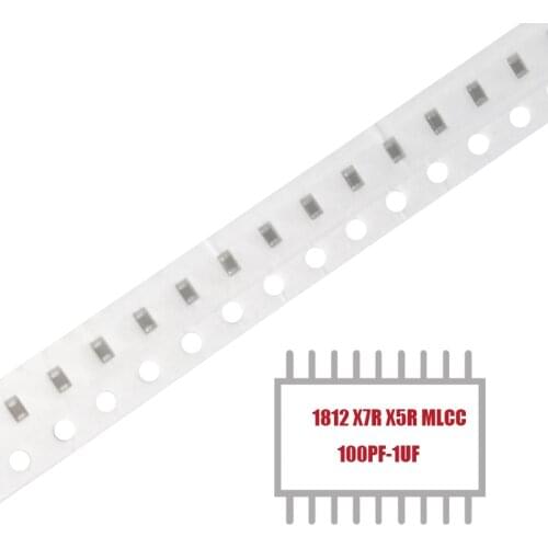 MyGroup Asia 100PCS 4V 6.3V X7R X5R 100PF-1UF 1812 SMD capacitor MLCC Chip Multilayer Ceramic Capacitor in Stock