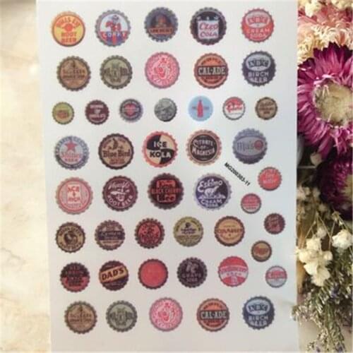 Wine Cap Nail Stickers Light Tracelss Back Adhesive Decals for Nails