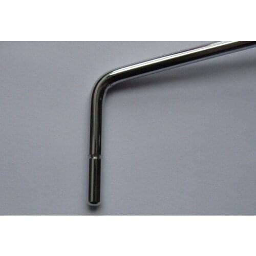 Push Fit ST Style Guitar Tremolo Trem Arm Whammy Bar Chrome with Black Tip
