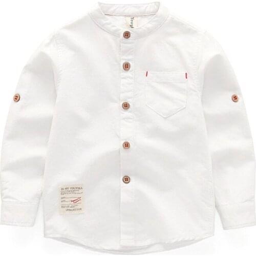 Toddler Boys Shirts Korean Cotton Long Sleeves Shirt For Boy 2 3 4 5 6 7 Years Kids Clothing Spring Autumn Baby Boy Clothes Tops