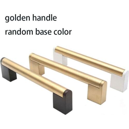 Cabinet Handle Modern Zinc Alloy Gold Door Handles Kitchen Cabinet Handles Solid Drawer Knobs Fashion Furniture Handle Hardware