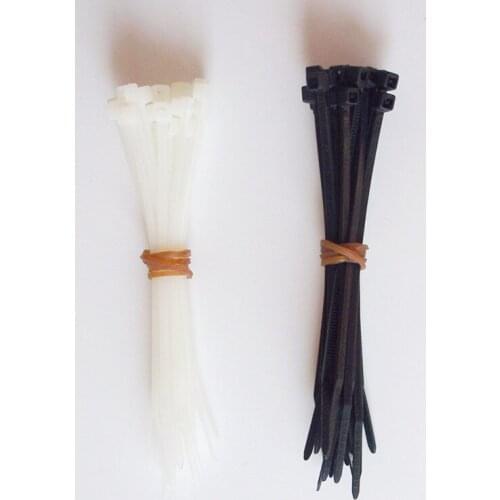 Self-locking nylon cable tie 2.5*100mm black and white optional plastic network cable tie