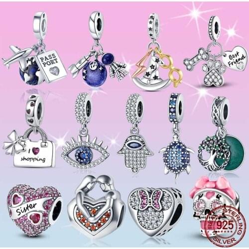 2021 New 100% Real 925 Sterling Silver Fish Girl Boy Charm Bead Fit Original Pandora Bracelets DIY Jewelry For Women Gift