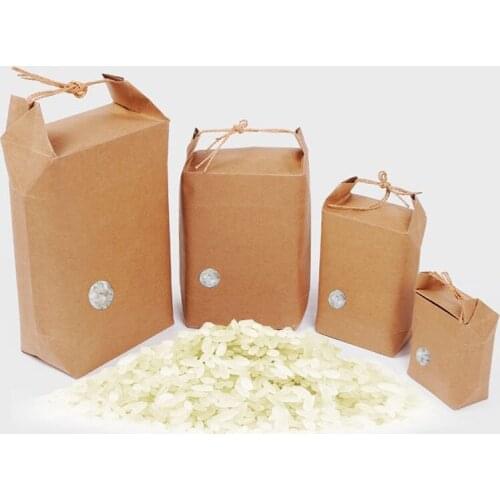 300pcs rice paper packaging/Tea packaging cardboard paper bag/weddings kraft paper bag Food Storage Standing Paper Packing Bag
