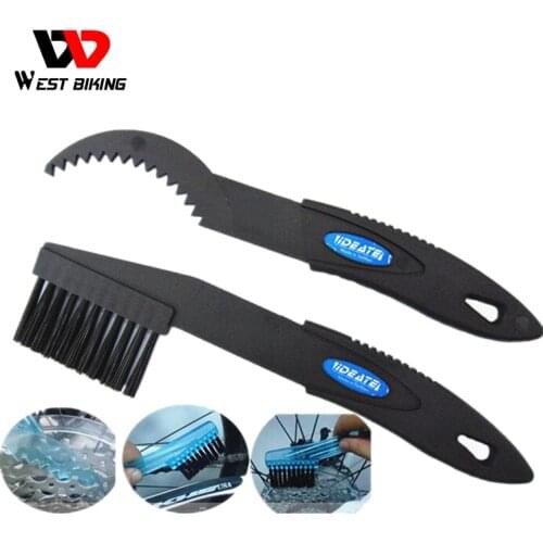 WEST BIKING Cycling Repair Machine Brushes Wash Tool Set MTB Cleaning Tool Kits Bicycle Chain Cleaner Pair Flywheel Brush