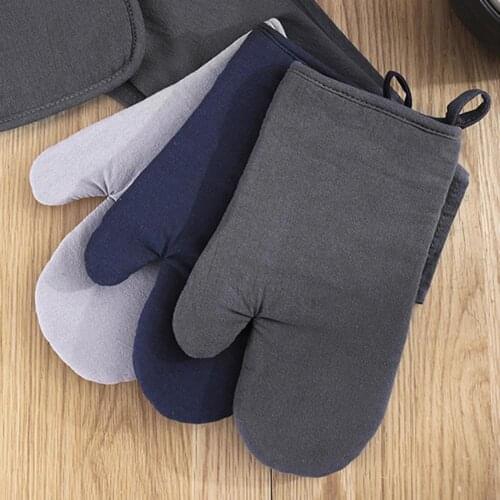 1PC Cotton Anti-scalding Oven Gloves Mitts Potholder Kitchen Silicone Gloves Tray Dish Bowl Holder Oven Handschoen Hand Clip