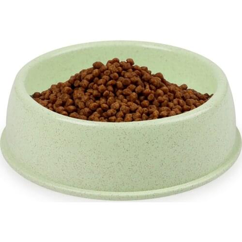 1PC Light Portable Cat Bowl 18cm Portable Wheat Straw Pet Food Bowl Cat Feeding Bowl Small Dog Bowl