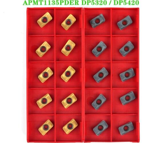 10pcs APMT1135 PDER DP5320 DP5420 Carbide Milling Inserts CNC Lathe Machine Metal Mill Cutter APMT 1135 Blade Turning Tool