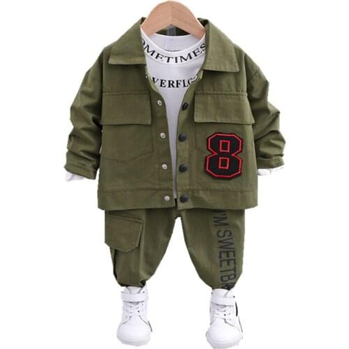 3Pcs/sets Children Clothes Set Spring Autumn Baby Boy Girl T Shirts Jacket Pants Kids Fashion Toddler Tracksuits For 0-4Years