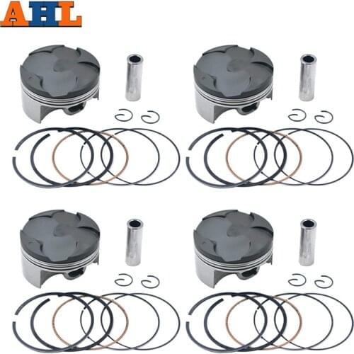 4Sets AHL Motorcycle STD +25 +50 Bore Size 67mm ~ 67.5mm Piston Kit & Rings For Honda CBR600 F5 CBR600RR 2007-2019 CBR 600 RR