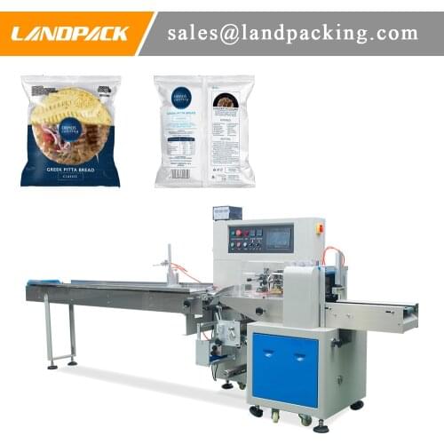 Automatic Greek Pitta Bread Automatic Pillow Bag Horizontal Flow Packing Machine