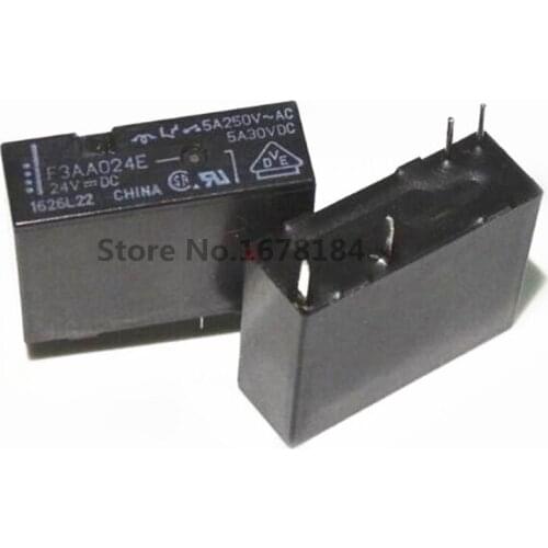 10Pcs Relay F3AA005E F3AA005 F3AA012E F3AA012 F3AA024E F3AA024 5VDC 12VDC 24VDC 4Pin 5A 250VAC
