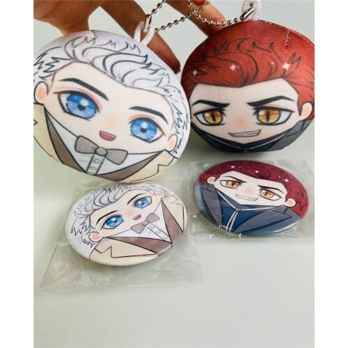 Sum-elyn Movie Good Omens Michael Sheen Angel Devil Plush Doll stuffed Keychain Keyring Rare gift limited cosplay