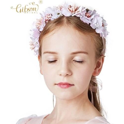Flower Girl Hair Band Headband Child Flower Headpiece Birthday Garden Party Hair Accessories
