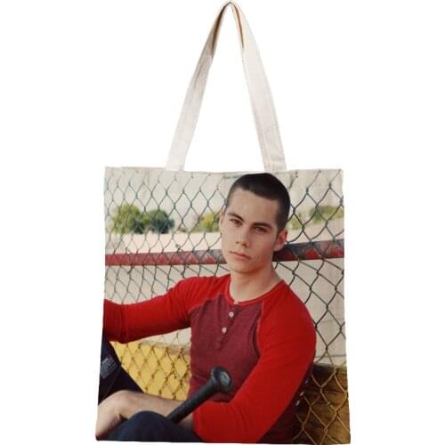 Ladies Handbags Dylan O’Brien Canvas Tote Bag Cotton Cloth Shoulder Shopper Bags for Women Eco Foldable Reusable Shopping Bags