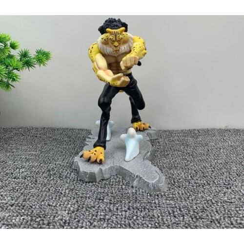 22CM Anime One Piece Character CP9 Member Leopard Rob Lucky Action Figure Decoration Box Classic Model Toy Doll Childrens Gift
