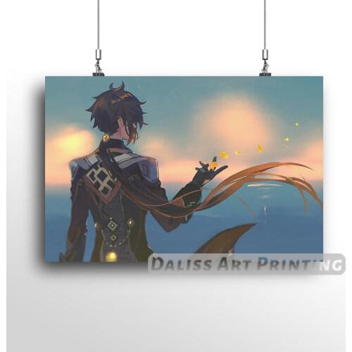 Canvas Anime Morax Genshin Impact- Pictures Home Decoration Paintings Poster HD Prints Wall Art Modular Living Room Framed