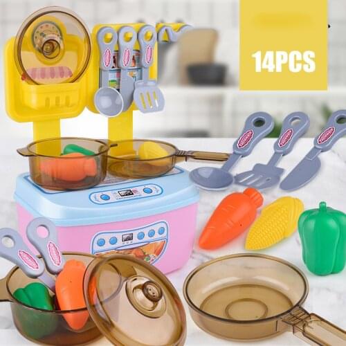Simulation Appliances Children Pretending Kitchen Cooking Toys Plastic Kitchenware Set Gift