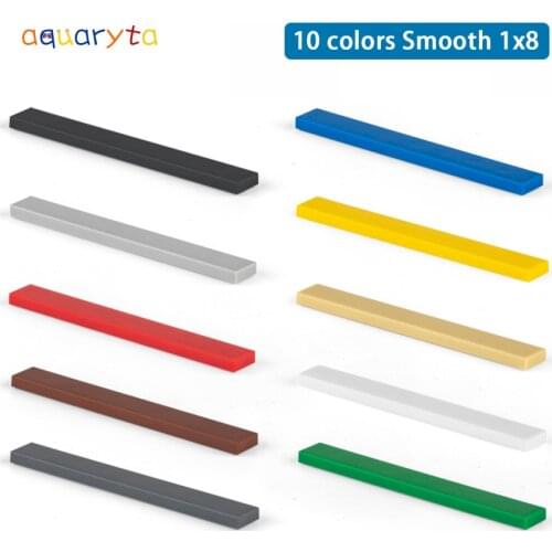 Aquaryta 92pcs Building Blocks Brick Parts Smooth 1x8 4162 Classic Building Block Toys Bulk for Children Compatible with Logo