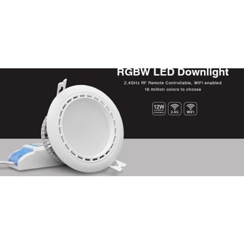 [Seven Neon]free shipping 2.4GHz Mi-Light Wifi Control 4Zones 16 Million Colors change 12W RGBWW LED SMD down light