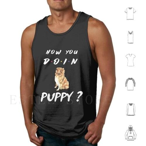How You Doin Puppy Collie Tank Tops Vest Sleeveless Havefun43 Collie Funny Collie Cool Collie Cute Collie Retro Collie