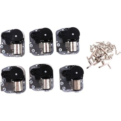 Mechanical Diy Windup Music Box Musical Movement Screws Key Home Decor Silver Approx 50g Craft Decoration