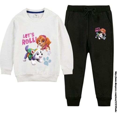 Fashion trend boy girl new year clothes autumn and winter Paw Patrol childrens sweater set childrens suit baby two-piece toys