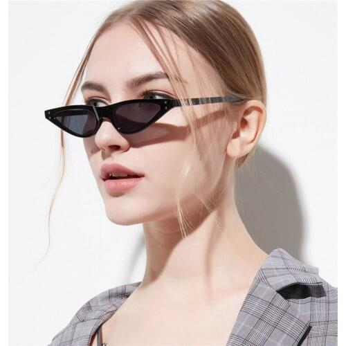 2020 New Cat Eye Sunglasses Women Small Triangle Eyeglasses Vintage Stylish Cateye Sun Glasses Female UV400