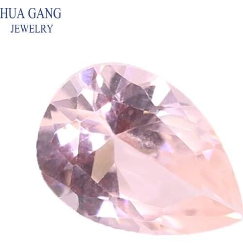 Morgan Nano Pink Stone Pear Shape Synthetic Gems For Jewelry Making 3x5~8x10mm Wholesale Nano Stones Free Shipping