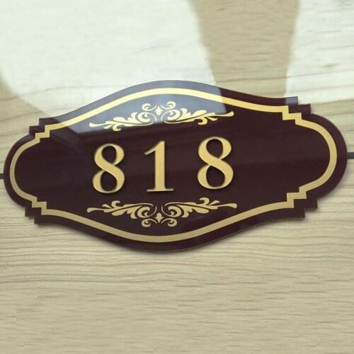House Number Door Sign plate ,Custom-made,Combination English letters and Digital Numbers, Only 1-4 letters