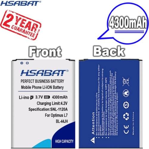 New Arrival [ HSABAT ] 4300mAh BL-44JH Replacement Battery for LG MS770 Motion 4G Optimus L7 P700 P705