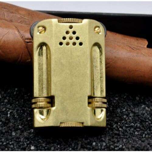 ZORRO Original Retro double fire wheel kerosene smoking igniter Brass & Zinc alloy gasoline Petroleum oil cigarette lighter gift
