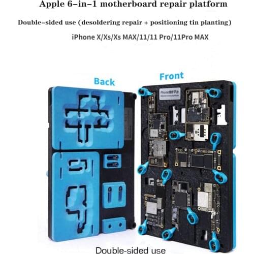 Qianli 6 in 1 Middle Frame Reballing Platform for iphone X XS MAX 11 11Pro ProMax Desoldering Holder Motherboard Repair Fixture