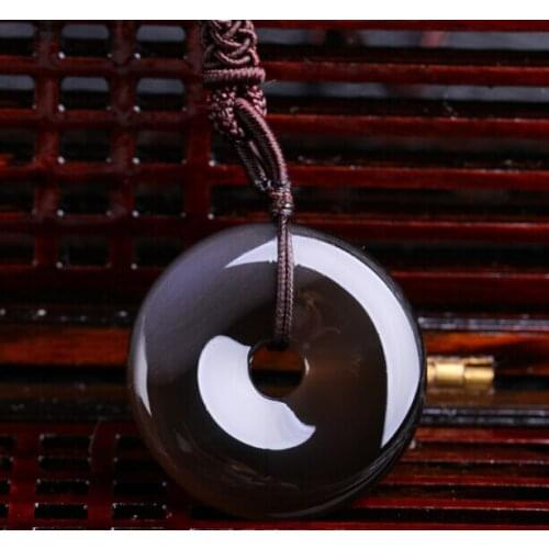 Rainbow eye Obsidian jade pendant agate safety buckle Necklace mens and womens pendant accessories