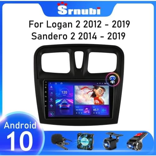 Srnubi Android 10 Car Radio Multimedia Video Player for Renault Logan 2 Sandero 2 2012 - 2019 2 Din GPS Navigation Stereo DVD