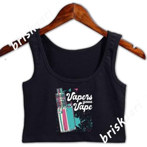 Vape Crop Top Interesting Summer For Women Outfit Plus Size 3xl Tank Top Customize Gents Female Vest
