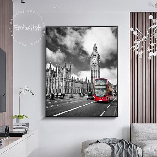 Embelish 1 Pieces Westminster Bridge In London Landscape HD Canvas Paintings For Living Room Modern Home Decor Wall Art Pictures