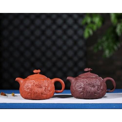 Yixing are recommended for flying spring pot of run of mine ore qing cement by pure manual teapot kung fu tea set