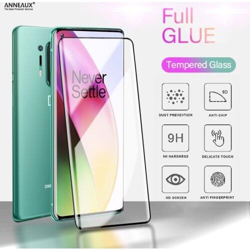 Jelly Full Glue Tempered Glass For One Plus 9 8 7 Pro Screen Protector Film For One Plus 8T 7T Pro Protective Glass Cover