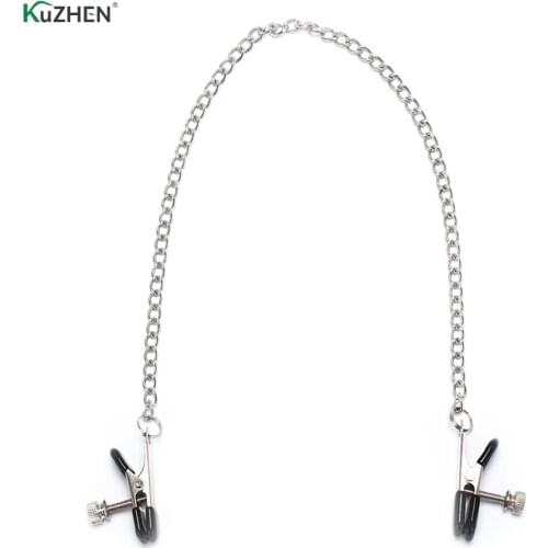 1pc Butterfly Style Clamp Nipple Metal Chain Nipple Milk Clips Breast Clip Slaves Nipple Clamps for Couple