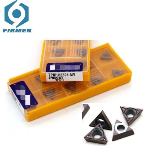 10pcs Carbide Inserts TPMH090204 TPMH110304-MV VP15TF Internal Turning Tool Lathe Blade Lathe Cutter