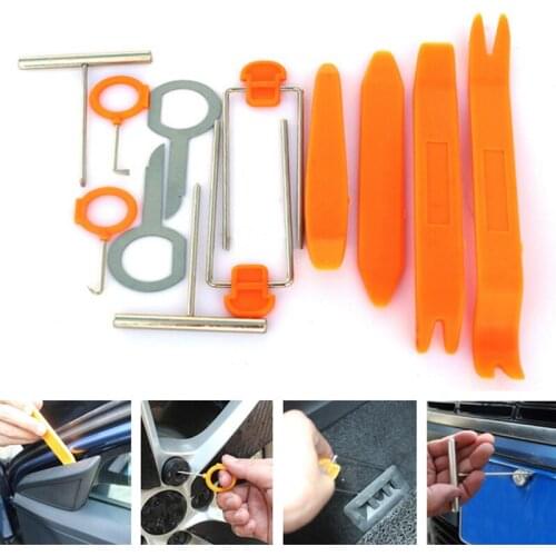12 Pcs/SeT Plastic Car Radio Door Clip Panel Trim Dash Audio Removal Pry Tool Repairing