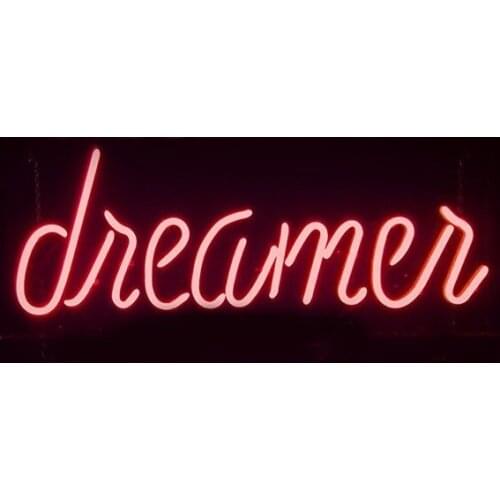 14“ Dreamer Acrylic Custom Neon Light Lamp Sign Beer Bar Handmade Real Glass Decorate Home Wall Room Windows Tube Artwork